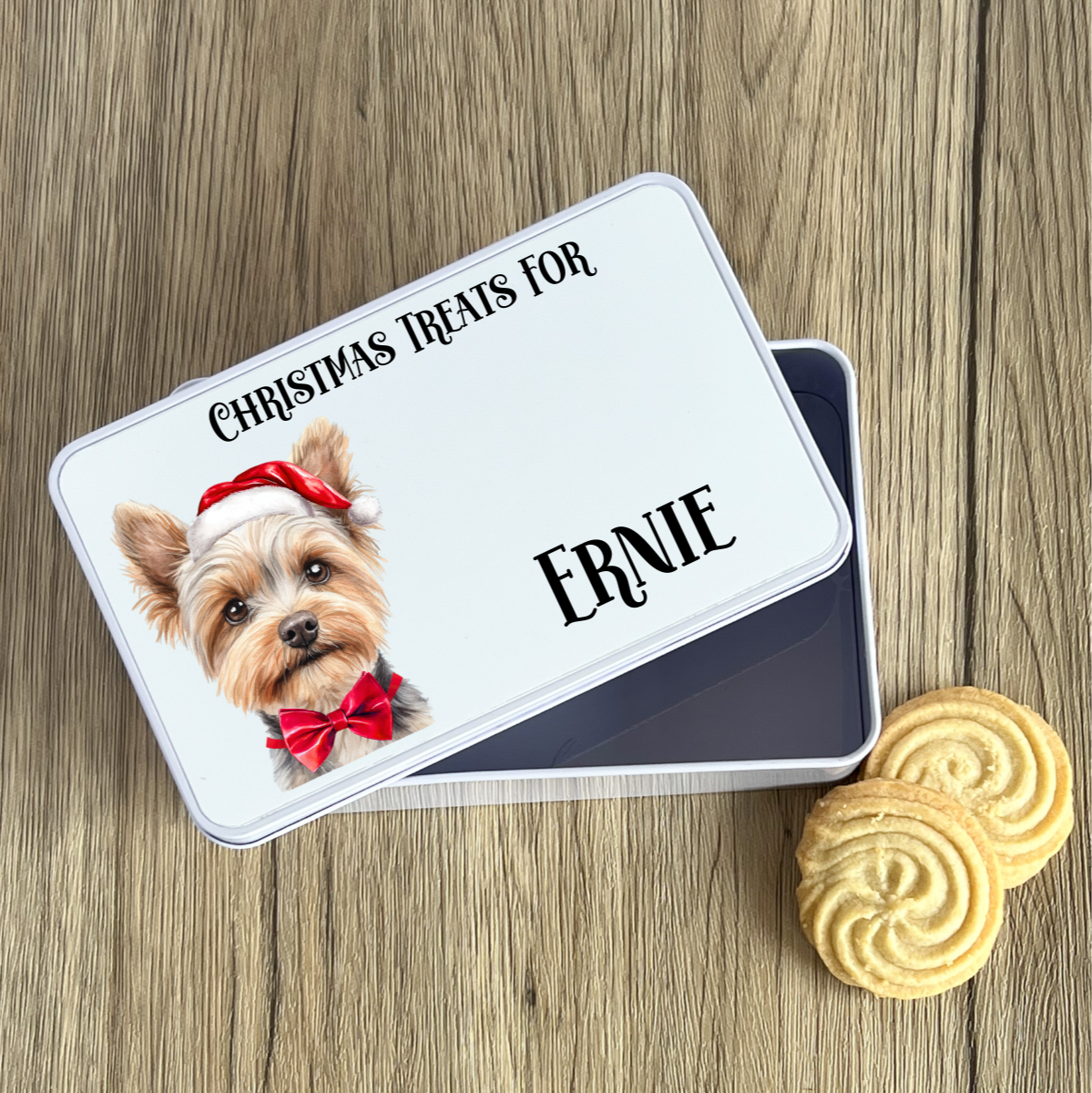 Personalised Dog Christmas Treat Tin