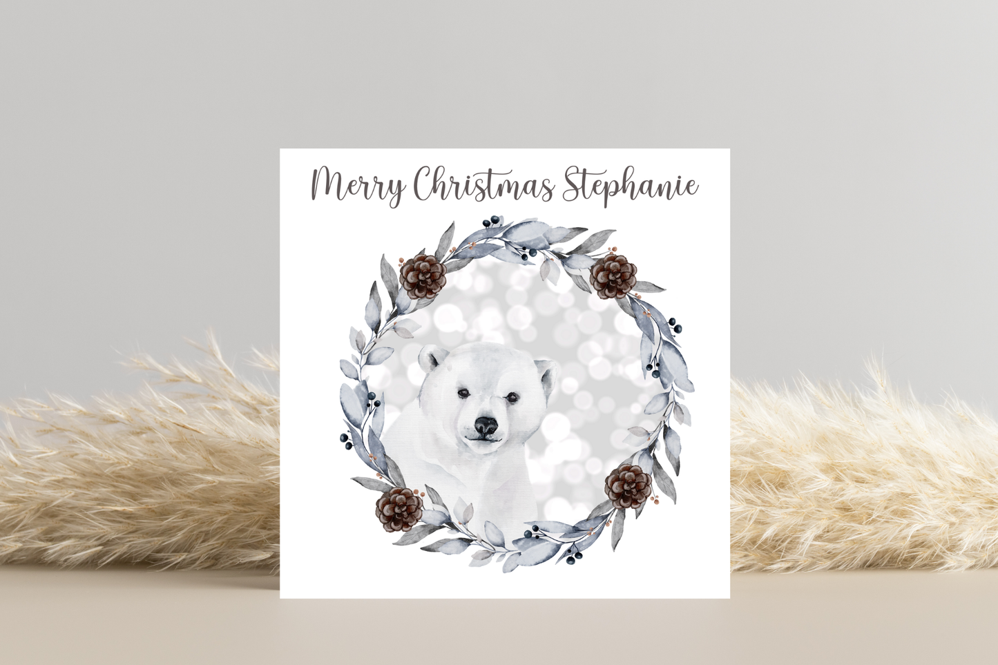 Personalised Winter Animal Christmas Card