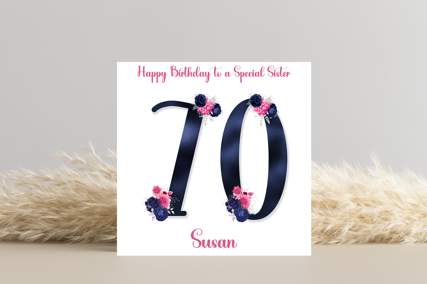 Personalised 70th Birthday Card