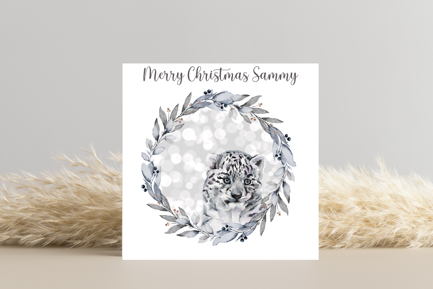 Personalised Winter Animal Christmas Card