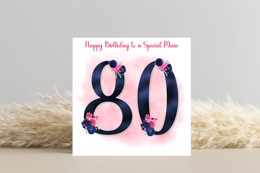 Personalised 80th Birthday Card