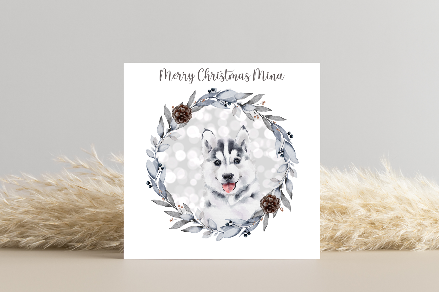 Personalised Winter Animal Christmas Card