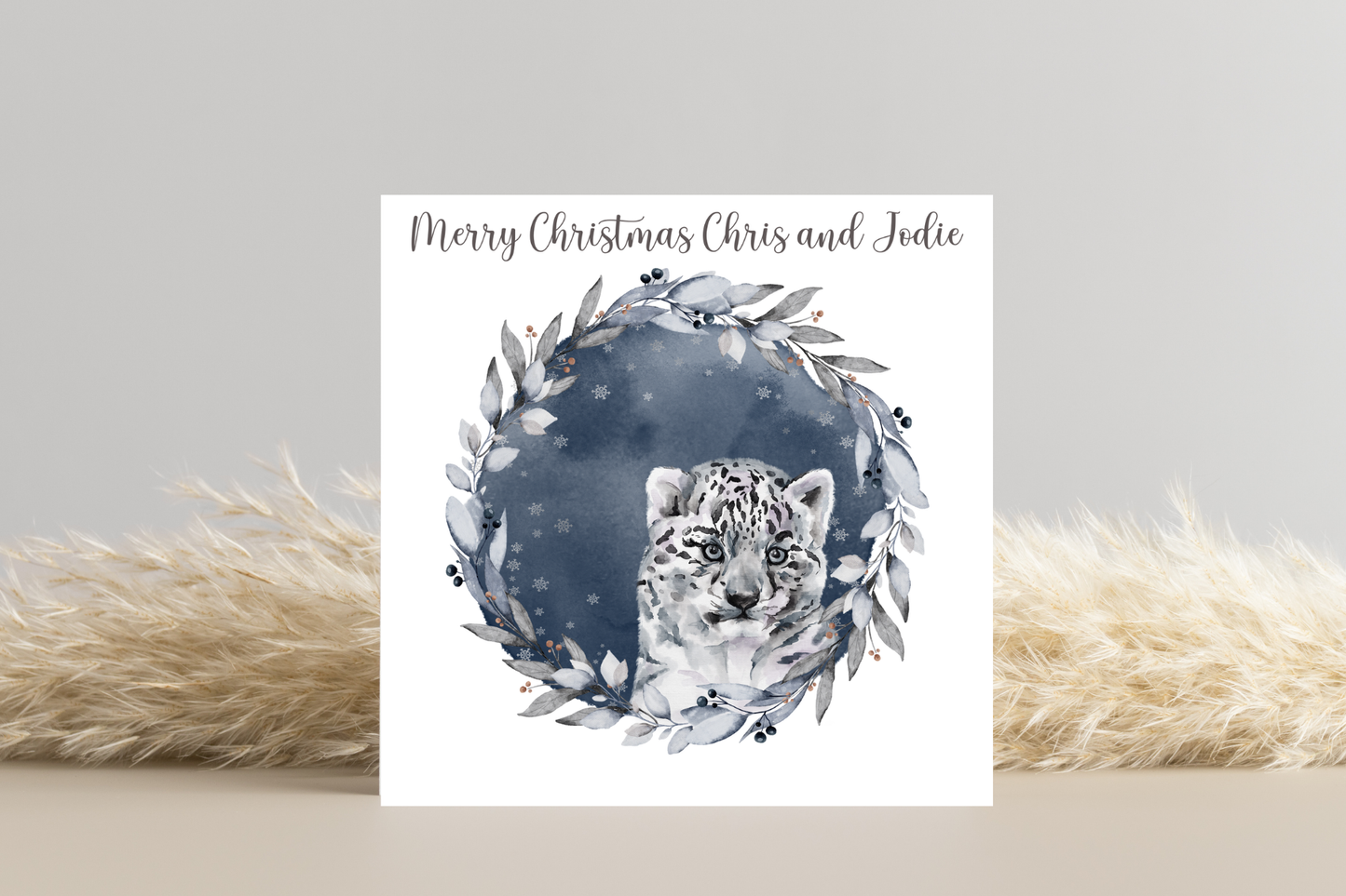 Personalised Winter Animal Christmas Card