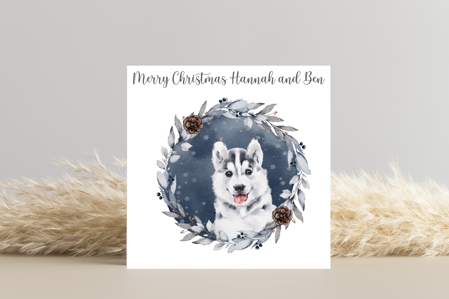 Personalised Winter Animal Christmas Card