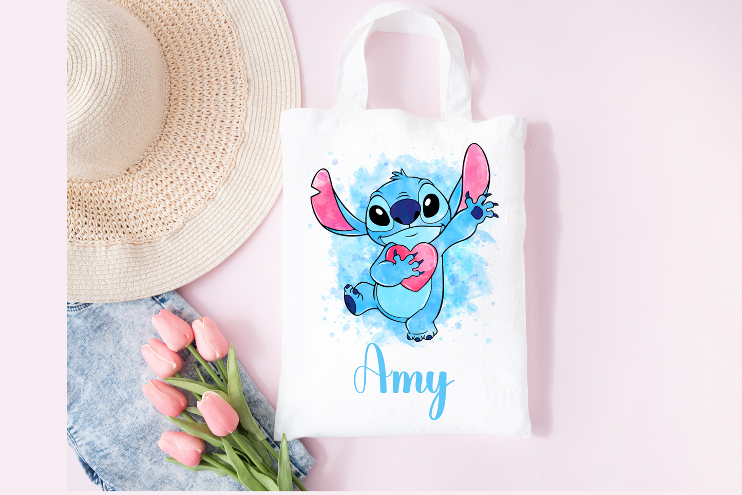 Personalised Stitch White Tote Bag