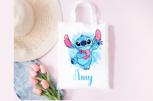 Personalised Stitch White Tote Bag