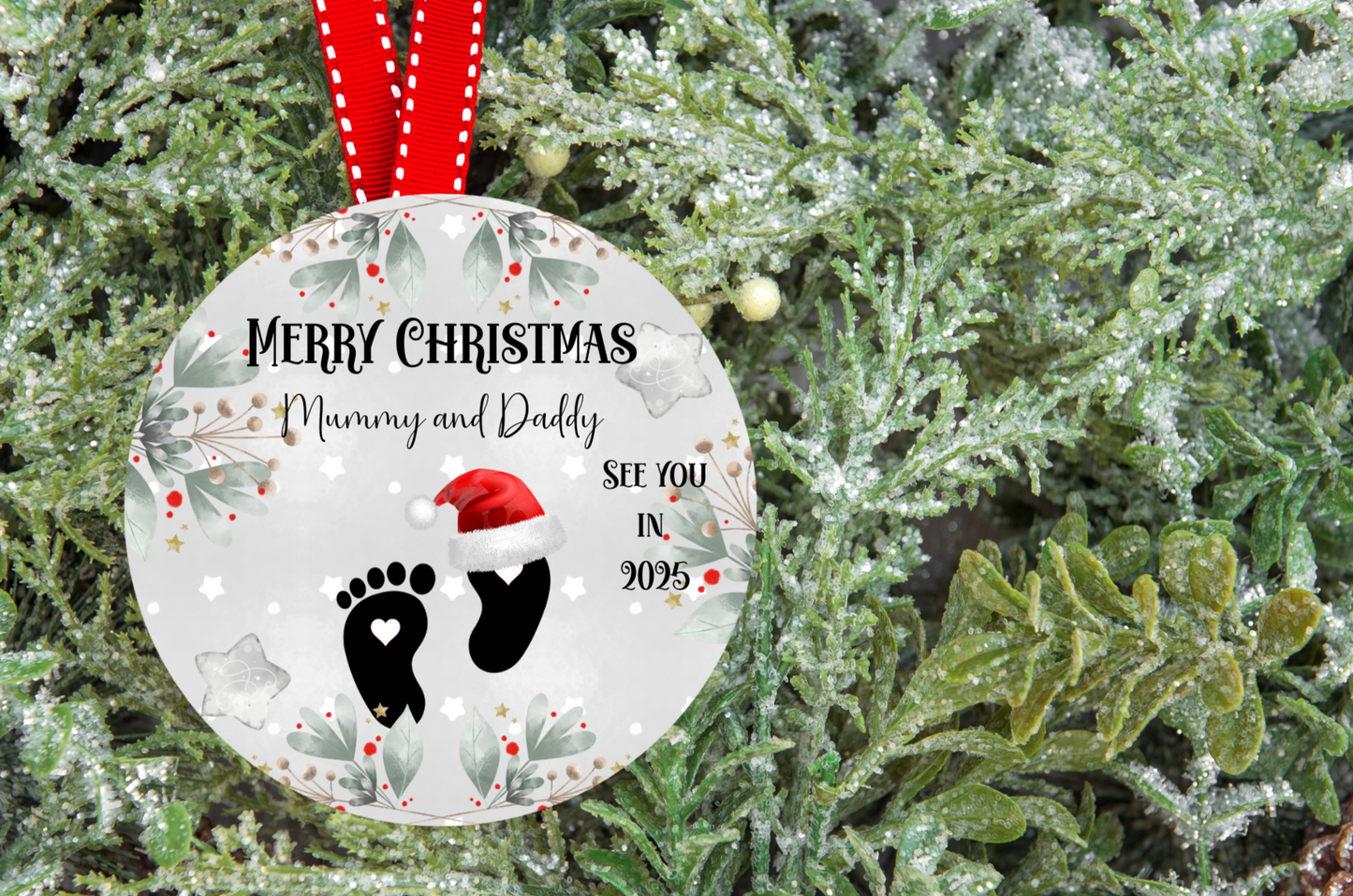 Personalised Baby Announcement | Baby Scan Christmas Tree Decoration