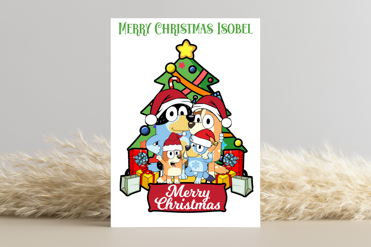 Personalised Bluey Christmas Card