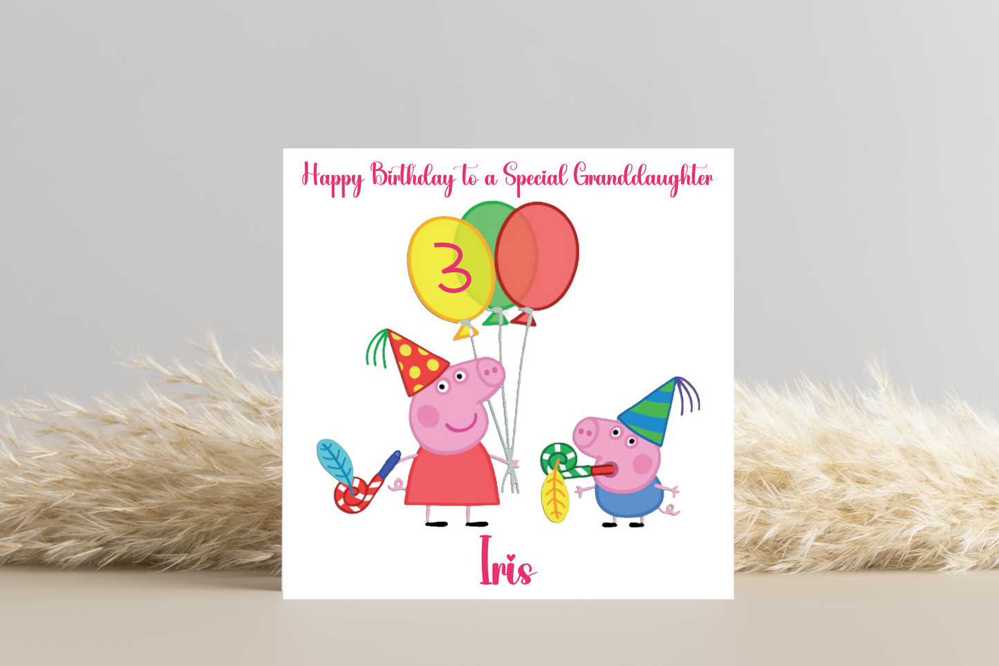 Peppa Pig Birthday Card | Personalised Birthday Card