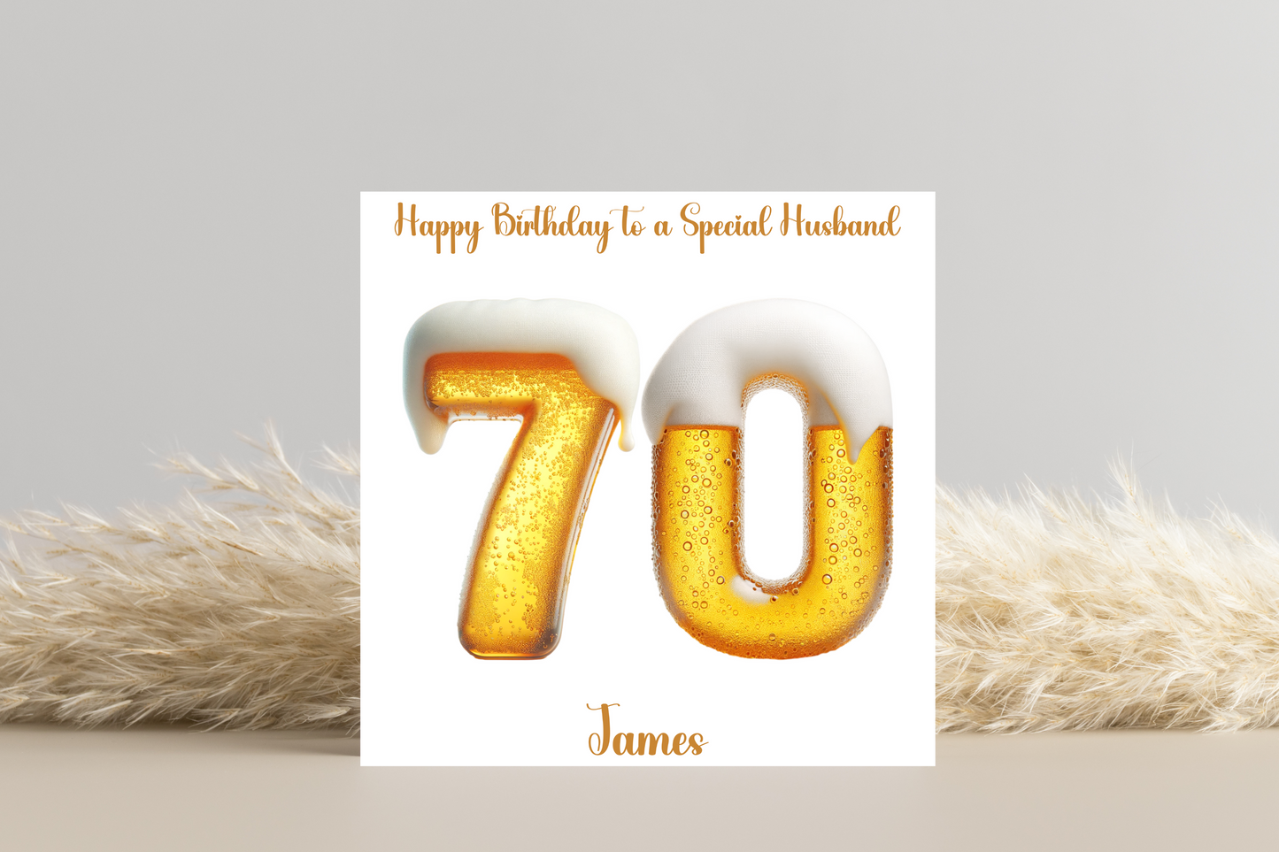 Beer Number Personalised Birthday Card