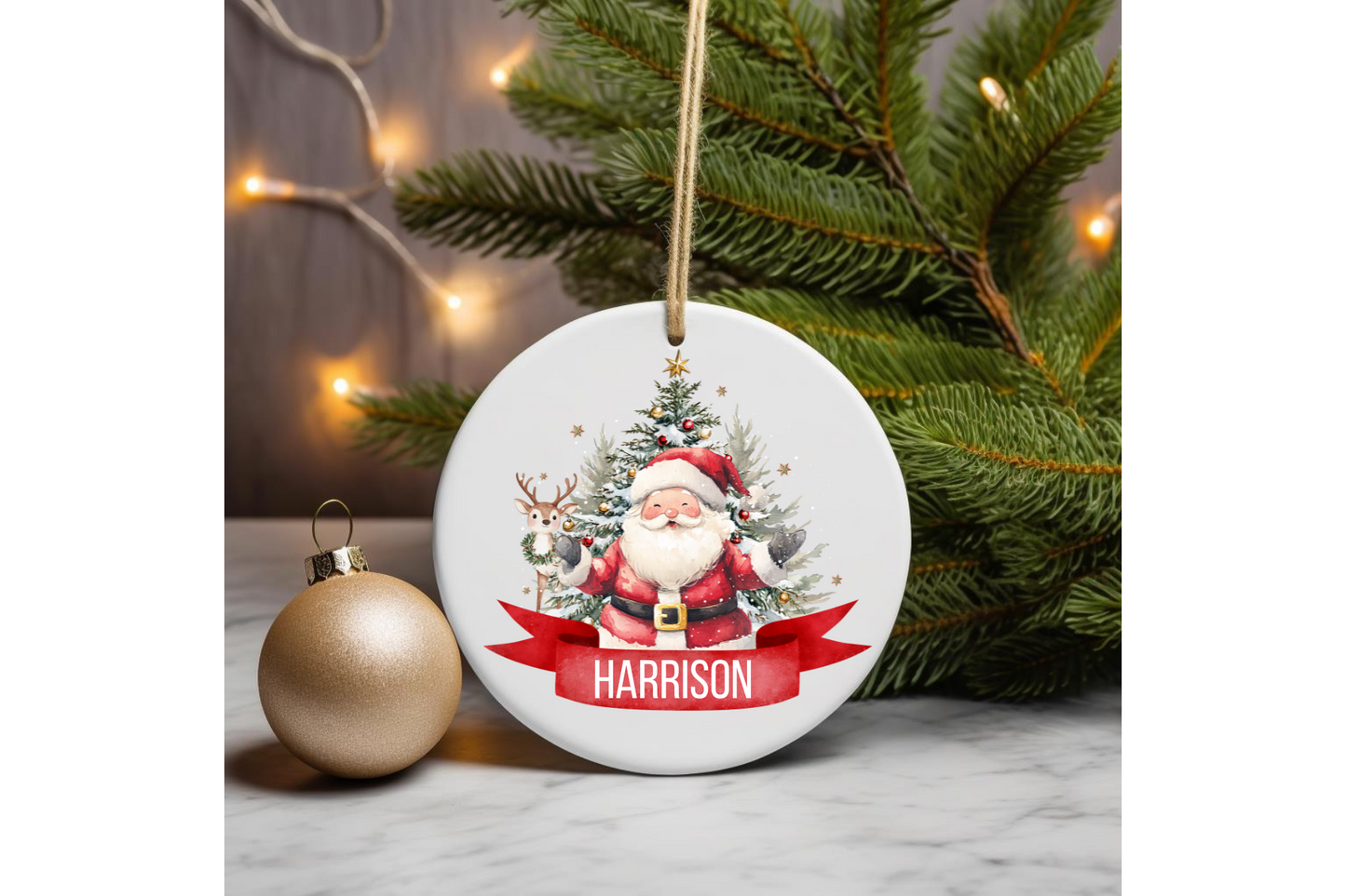 Personalised Santa Christmas Tree Decoration