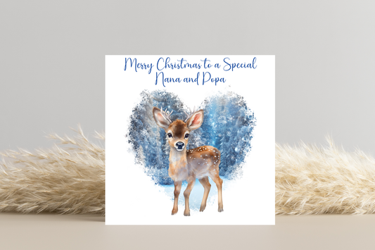 Personalised Reindeer Christmas Card for a Special Couple