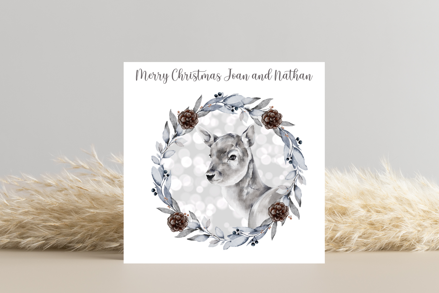 Personalised Winter Animal Christmas Card