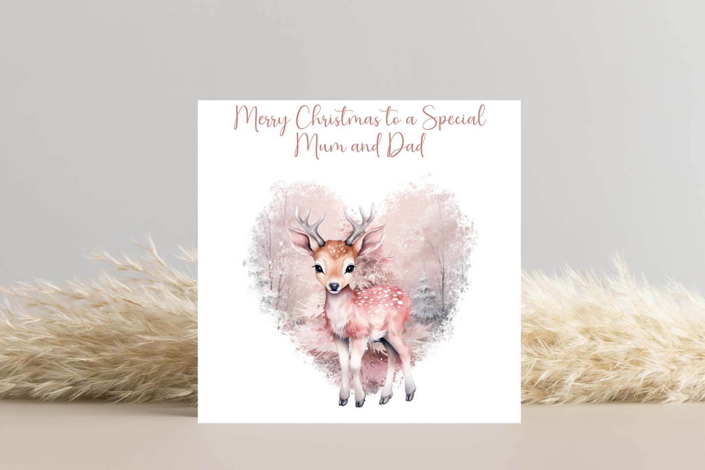 Personalised Reindeer Christmas Card for a Special Couple