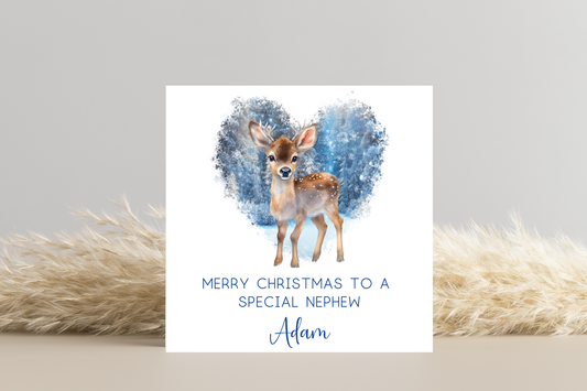 Personalised Reindeer Christmas Card