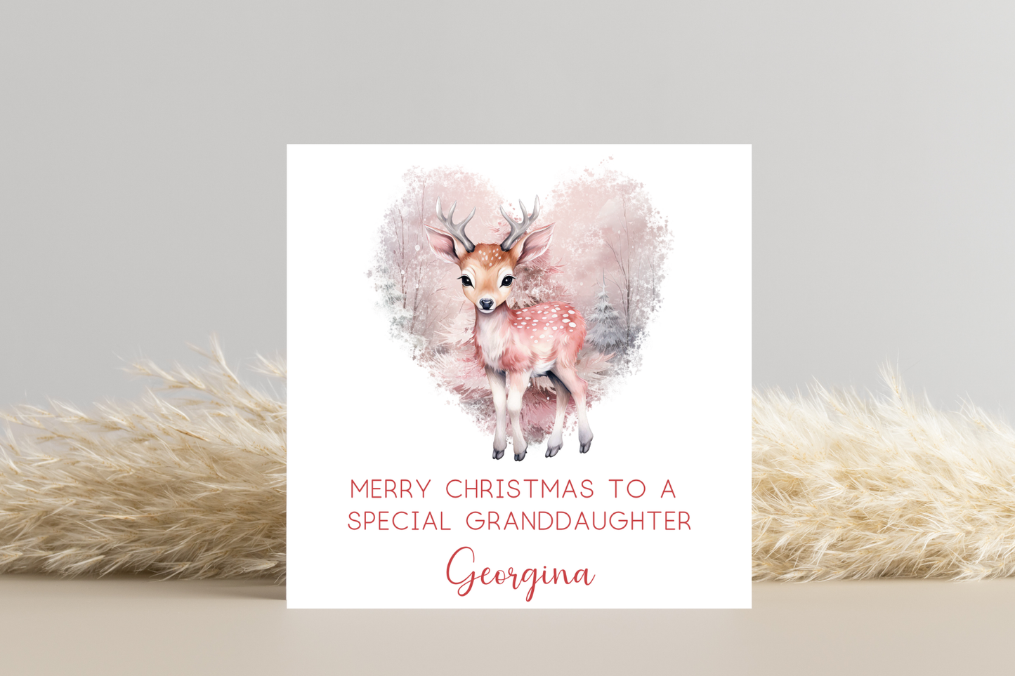 Personalised Reindeer Christmas Card