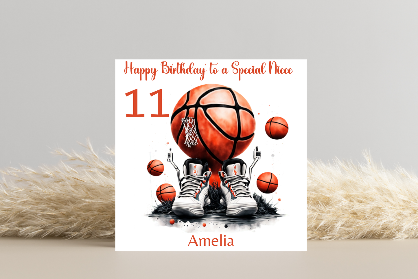 Personalised  Basketball Birthday Card