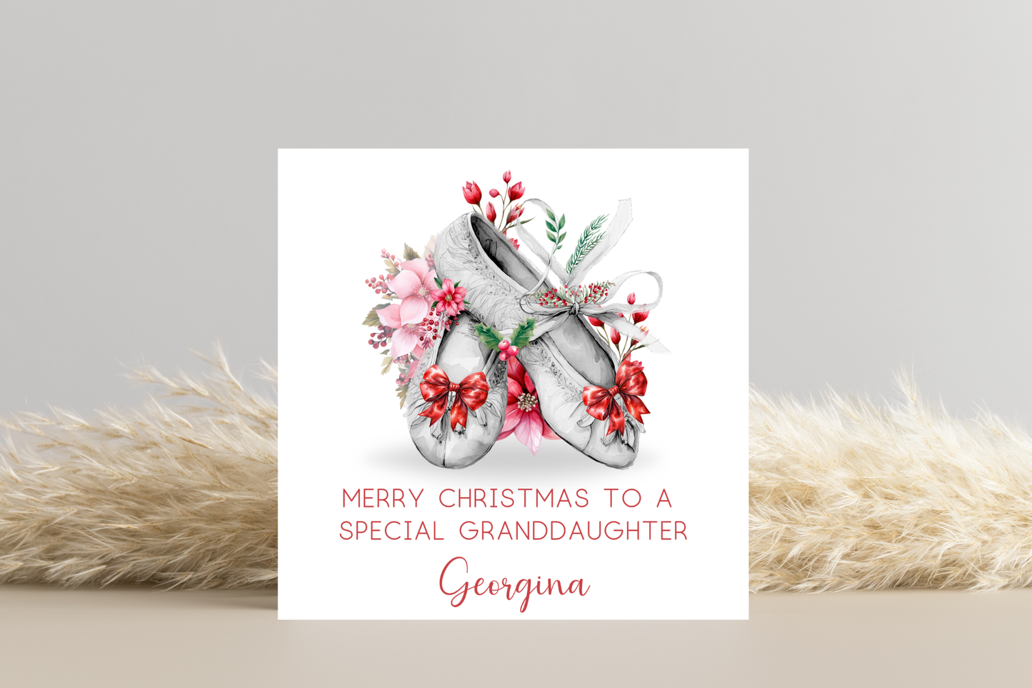 Personalised Ballerina Christmas Card