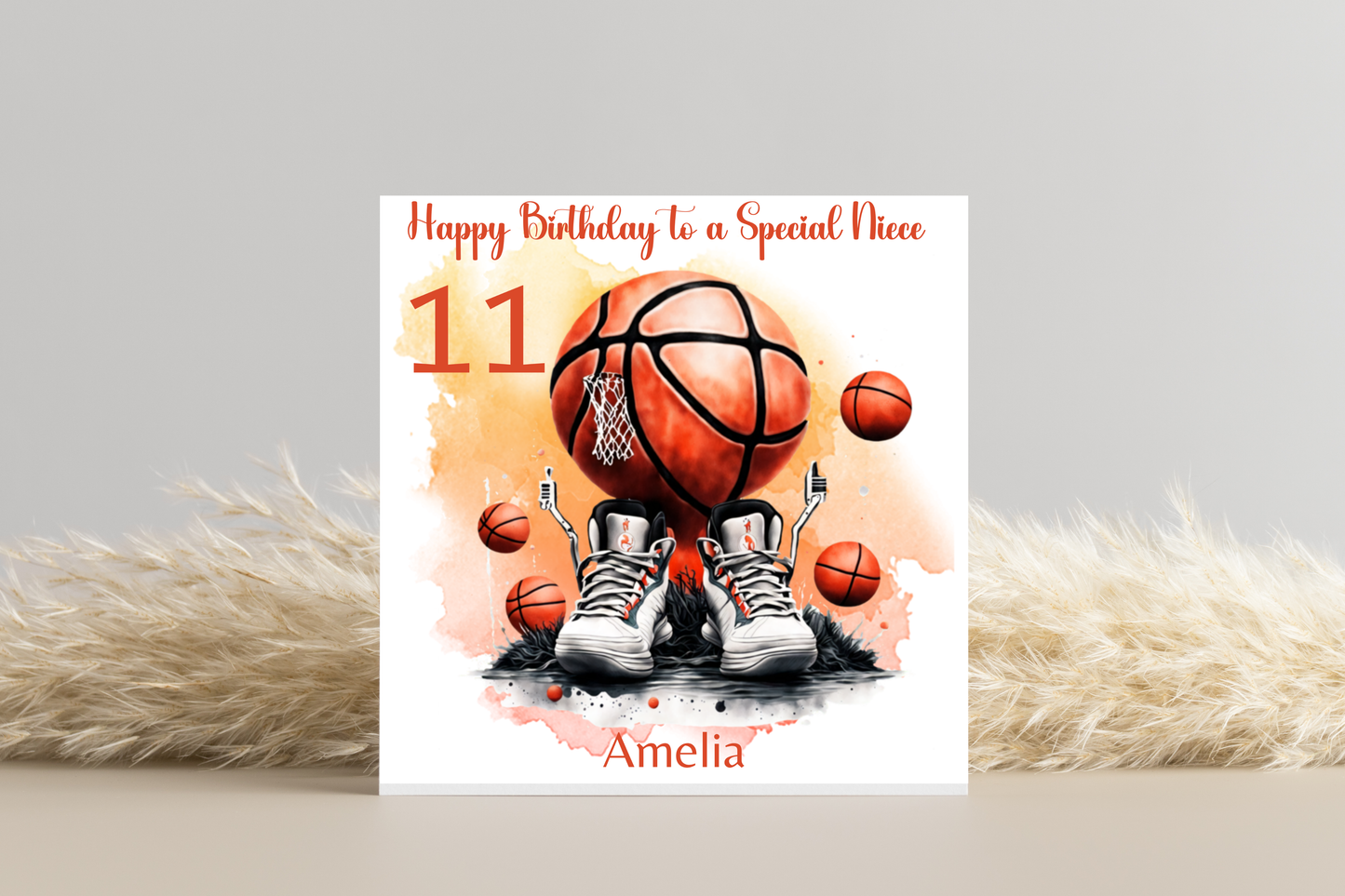 Personalised  Basketball Birthday Card