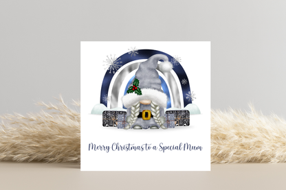 Personalised Christmas Gonk Christmas Card