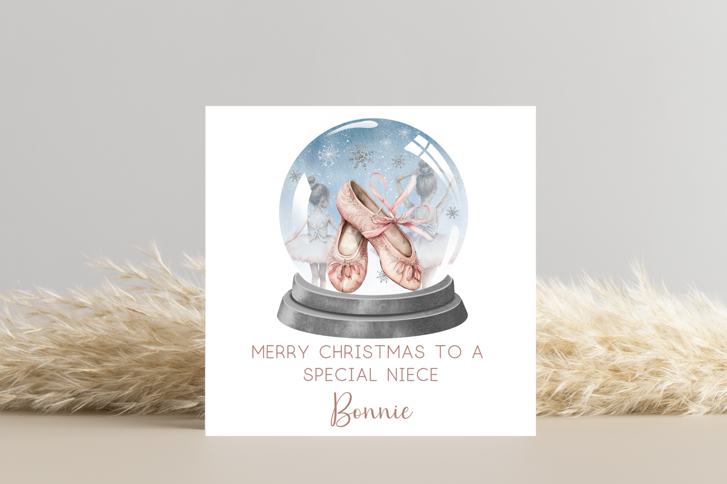 Personalised Ballerina Christmas Card