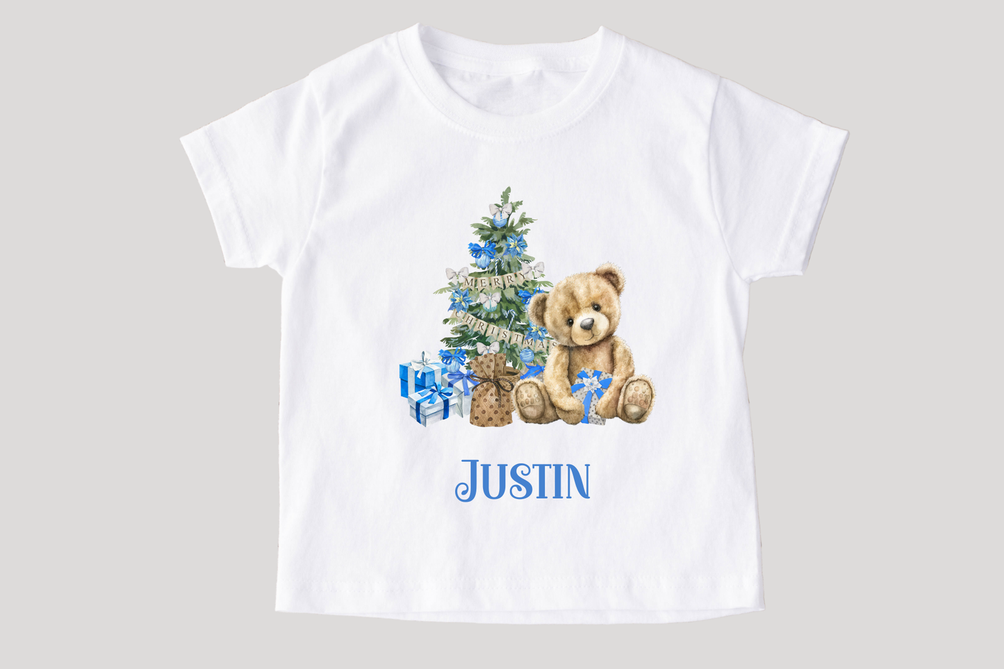 Personalised Teddy Christmas T-Shirt