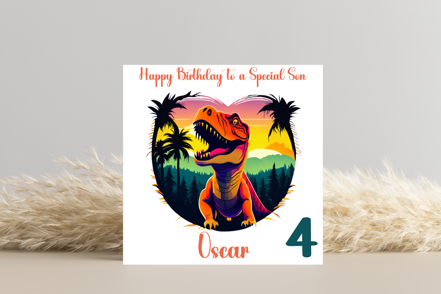 Personalised Dinosaur Birthday Card