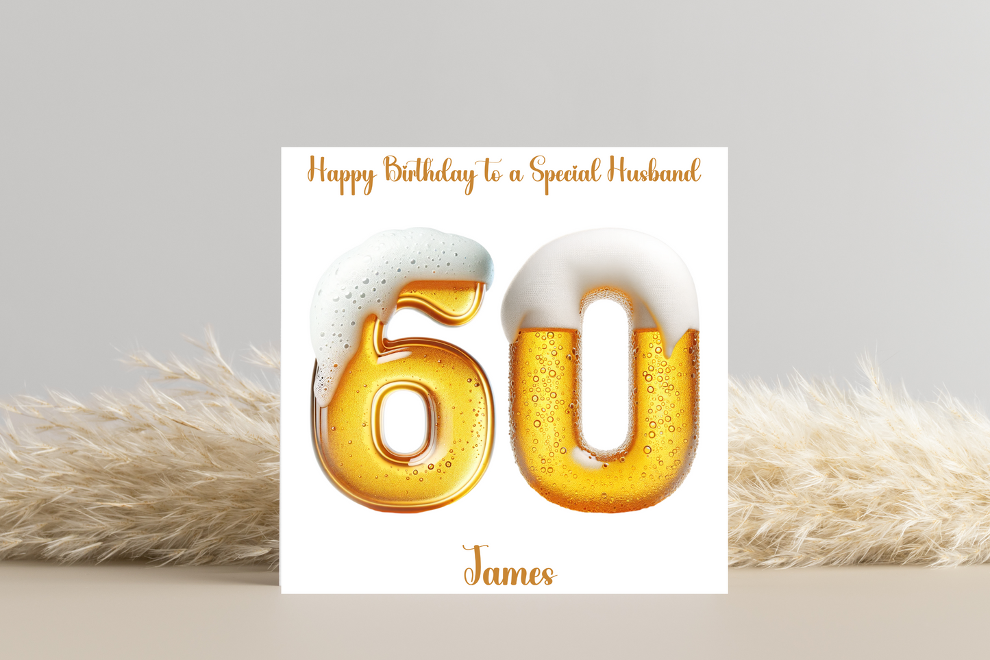 Beer Number Personalised Birthday Card