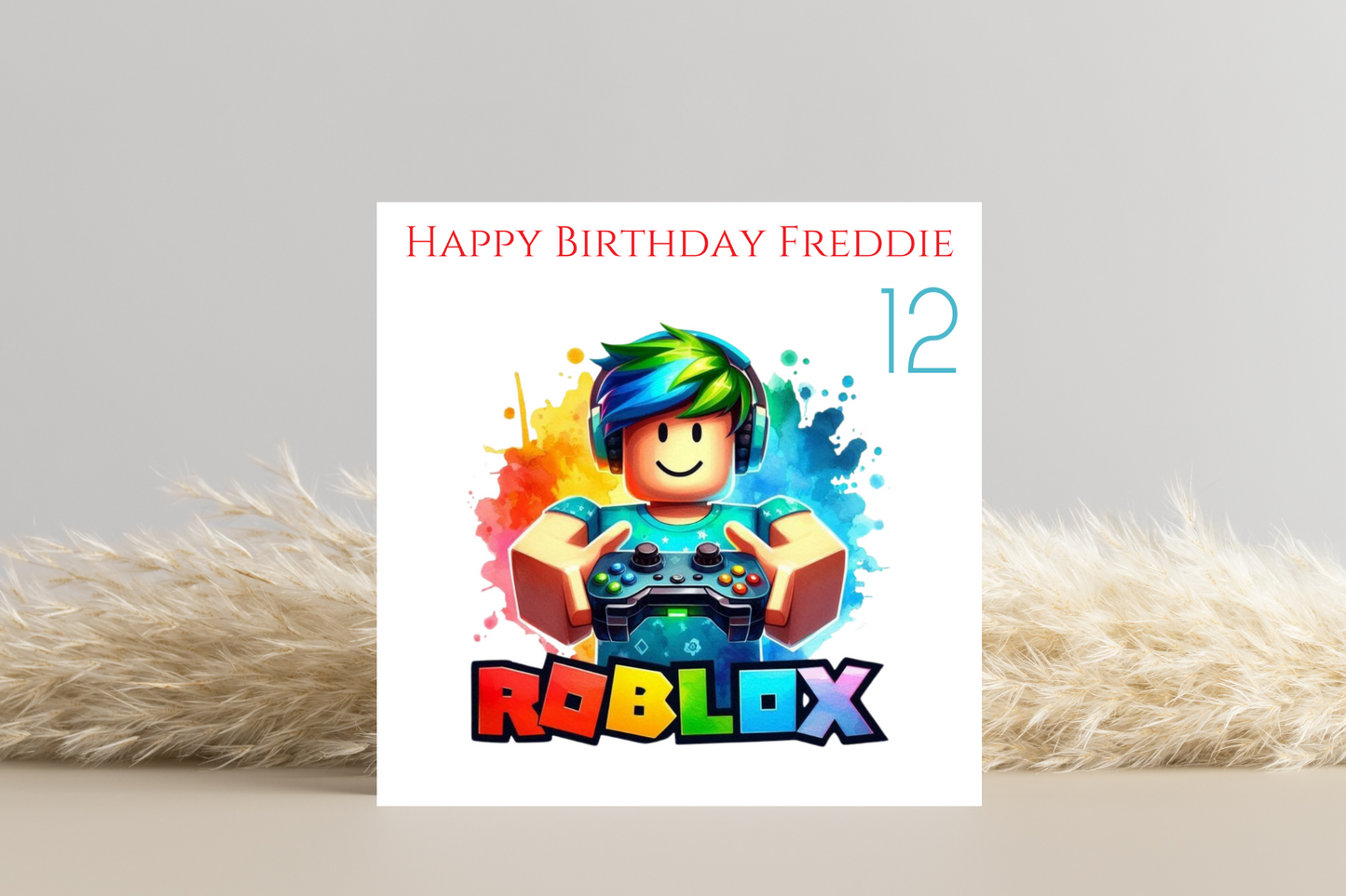 Personalised Roblox Birthday card