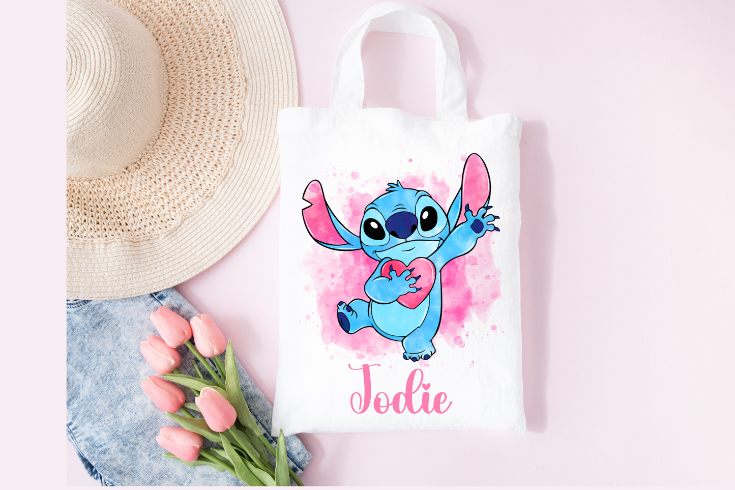 Personalised Stitch White Tote Bag