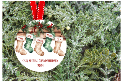 Personalised Christmas Stocking Family Christmas Tree Decoration