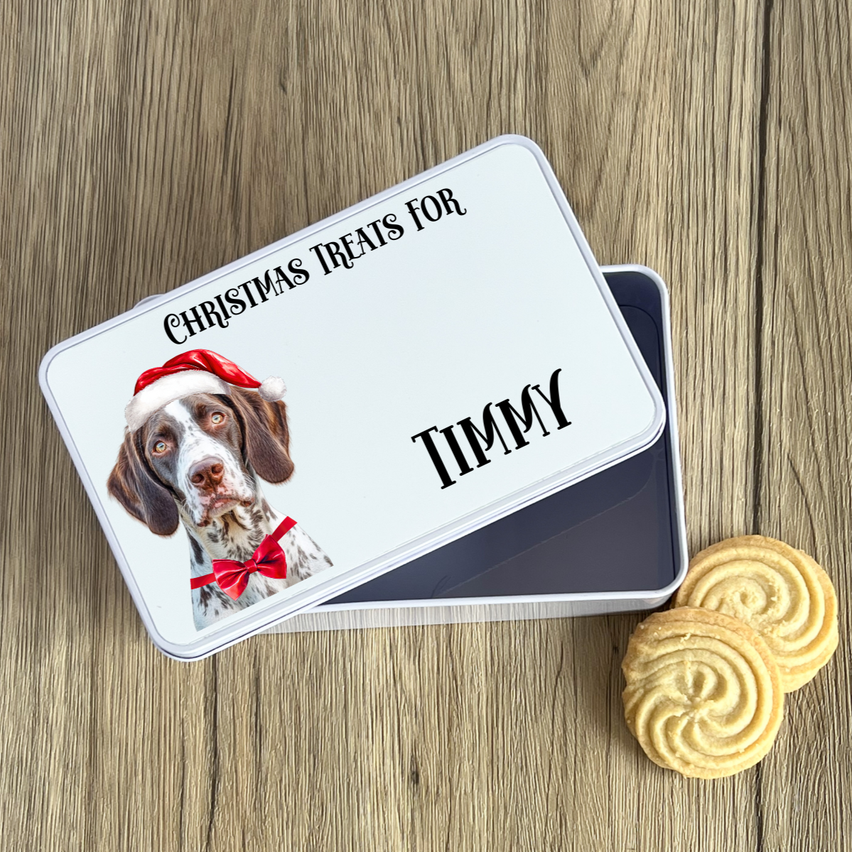 Personalised Dog Christmas Treat Tin