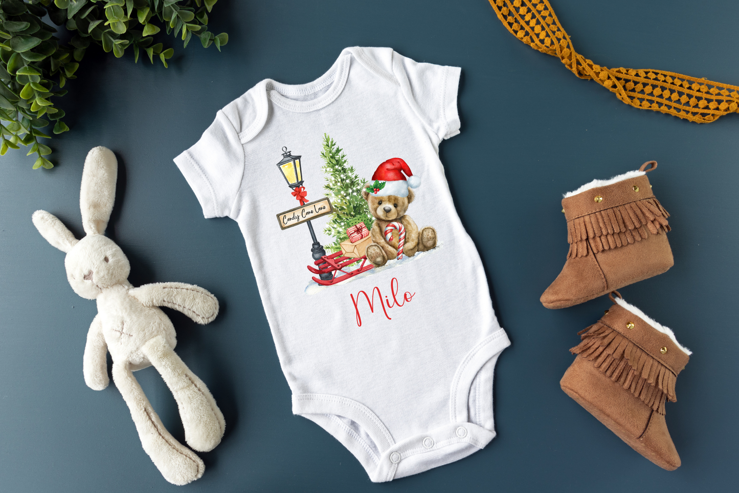 Personalised Teddy Christmas Vest