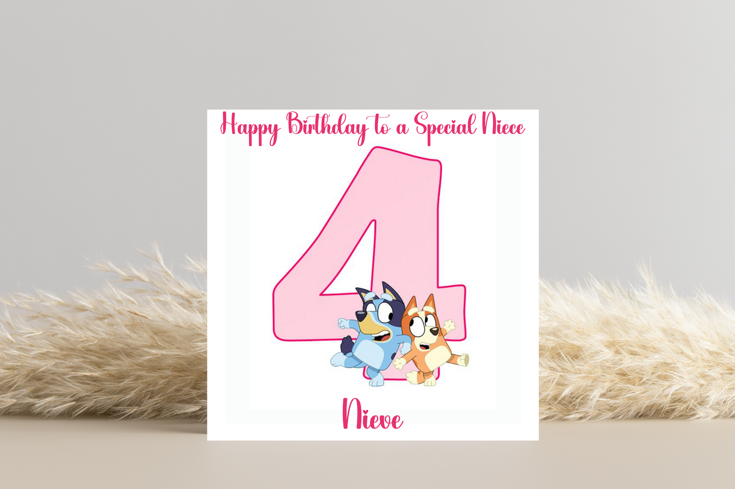 Personalised Bluey Birthday Card