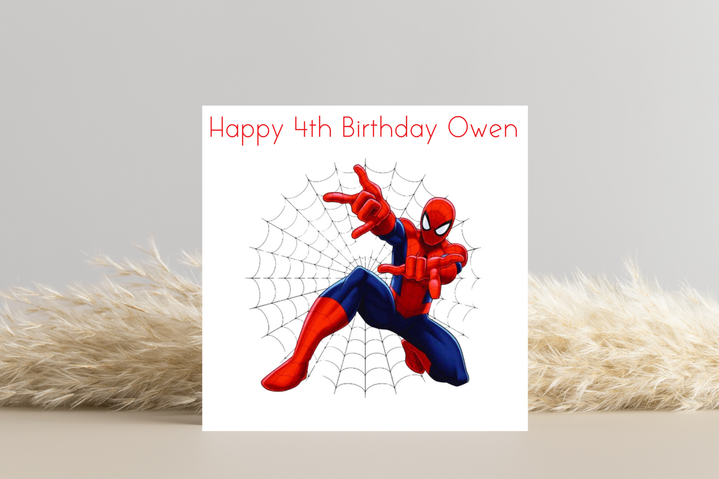 Personalised Spiderman Birthday Card