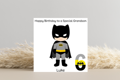 Personalised Batman Birthday Card