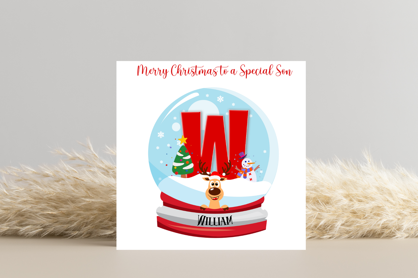 Personalised Snow Globe Christmas Card