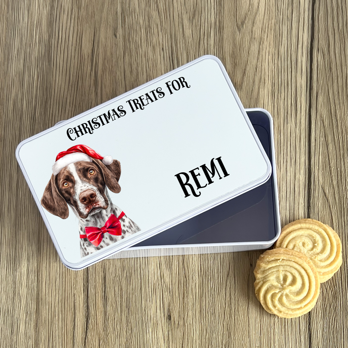 Personalised Dog Christmas Treat Tin