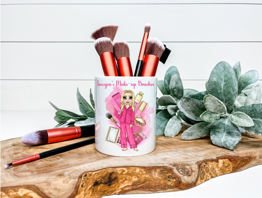 Personalised Girls Make up Brush Holder