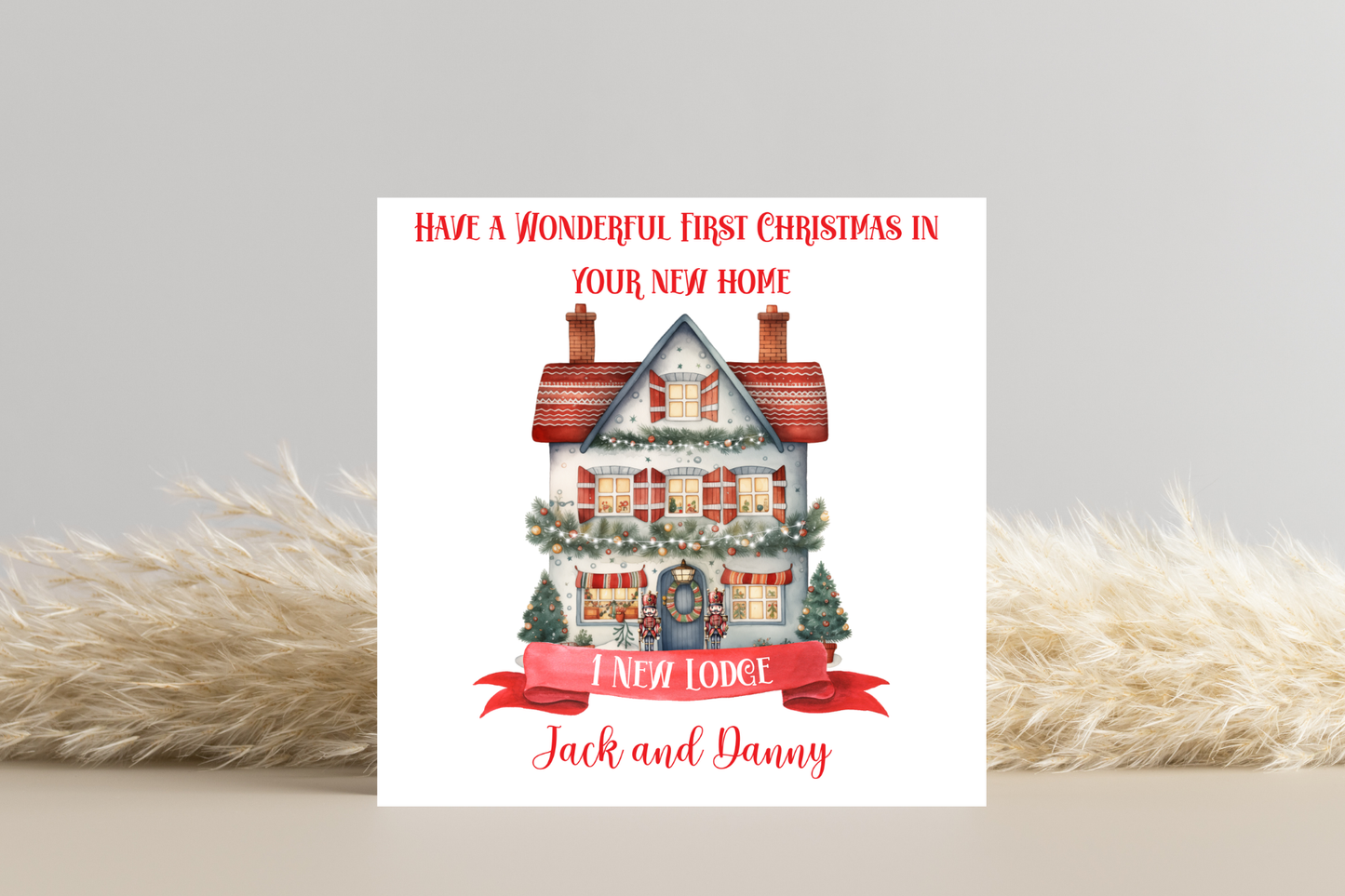 Personalised 1st Christmas in New Home Christmas Card