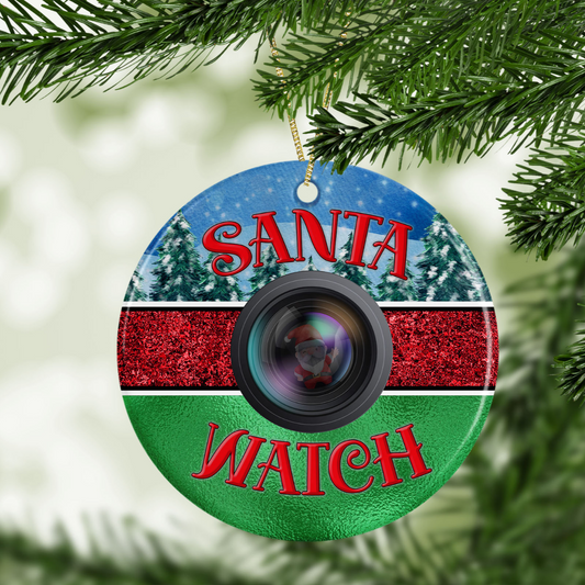 Personalised Santa Watch Tree Decoration