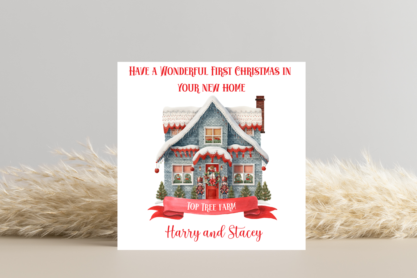 Personalised 1st Christmas in New Home Christmas Card