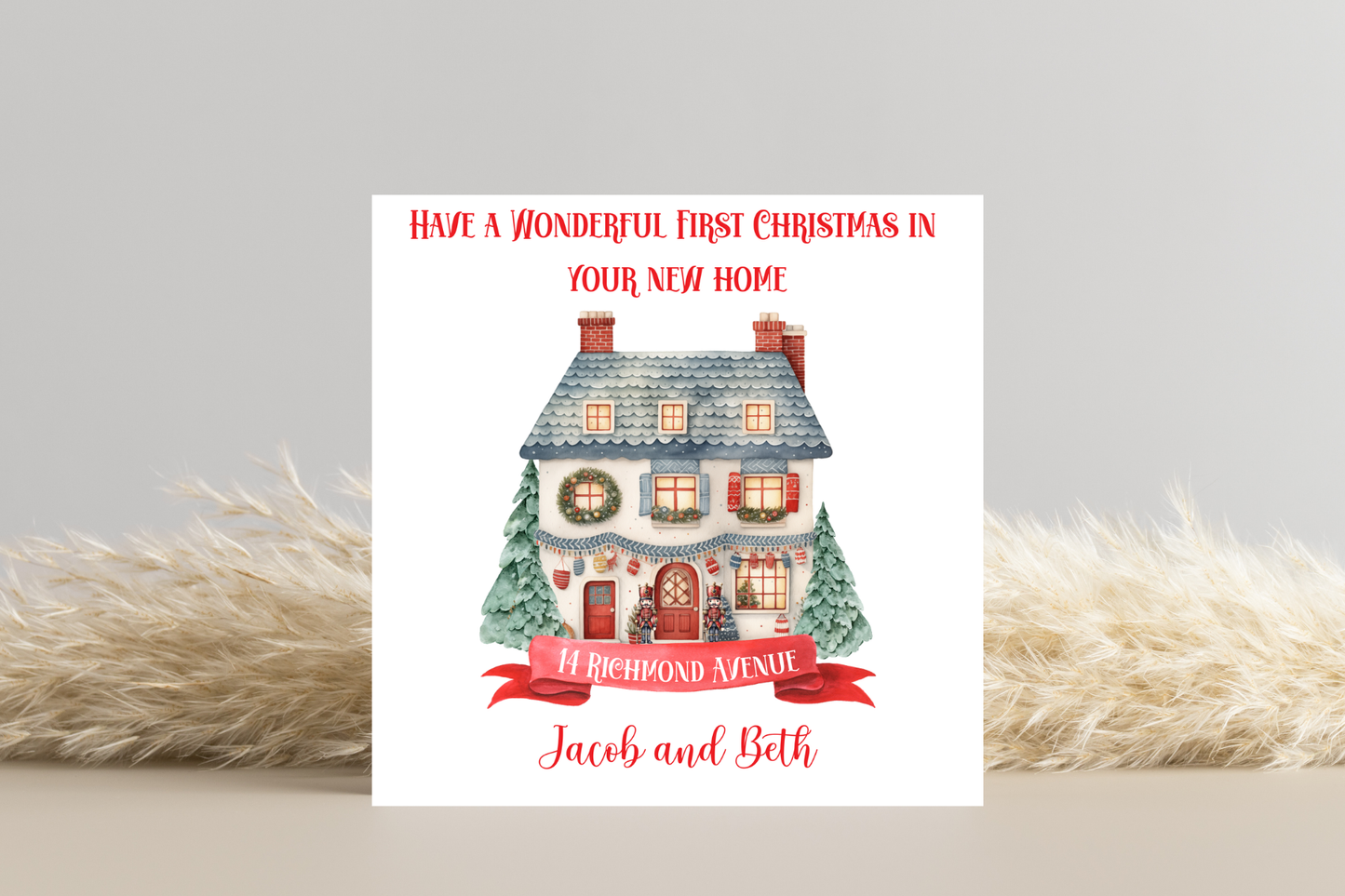 Personalised 1st Christmas in New Home Christmas Card