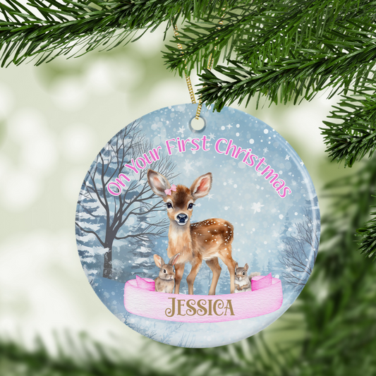 On Your First Christmas Personalised Christmas Bauble