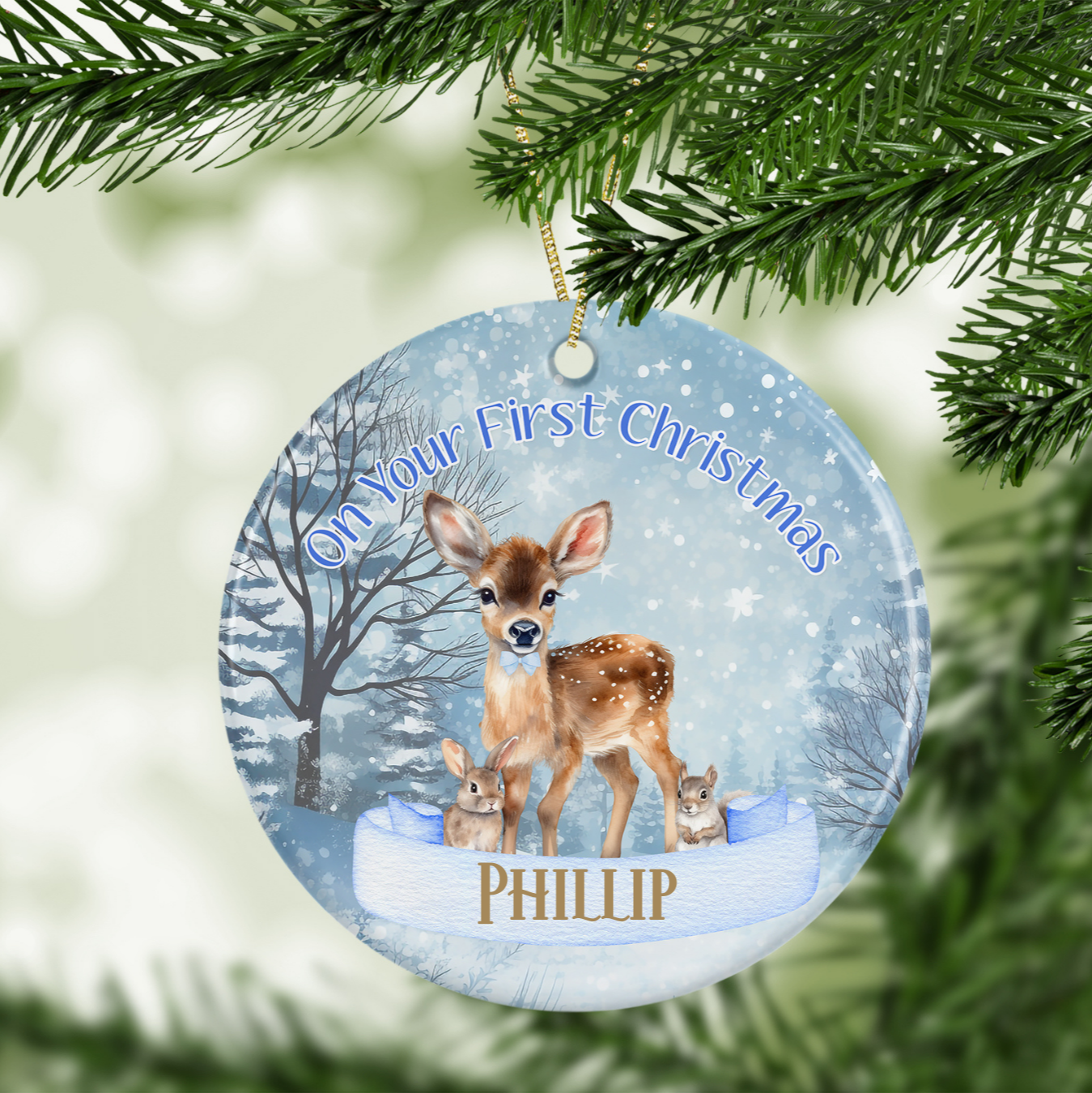 On Your First Christmas Personalised Christmas Bauble