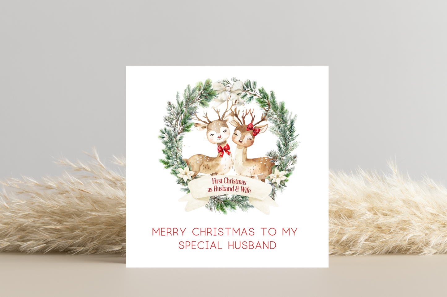 First Christmas as Husband Wife Christmas Card for my husband wife