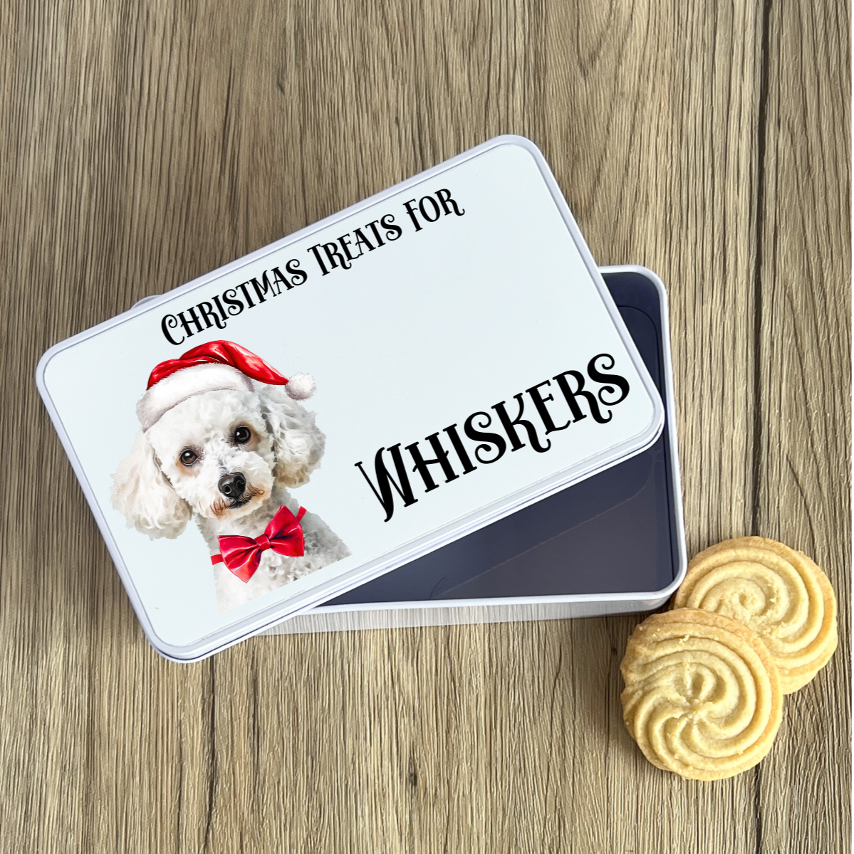 Personalised Dog Christmas Treat Tin