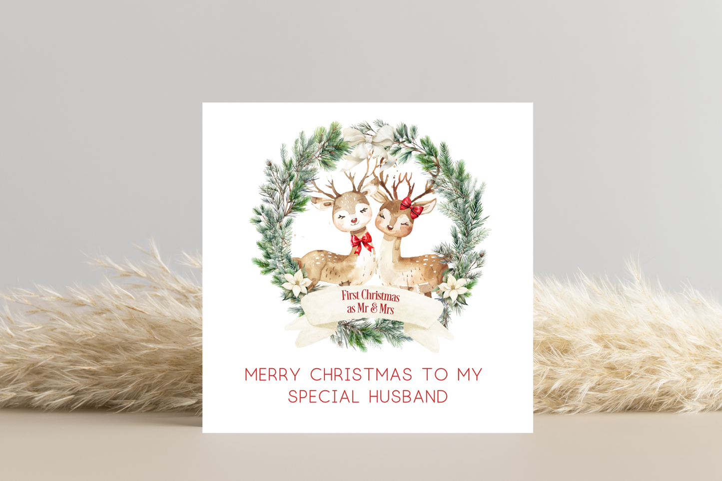 First Christmas as Mr and Mrs Card for my Husband Wife Christmas Card