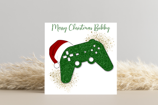 Personalised Gaming Christmas Christmas Card