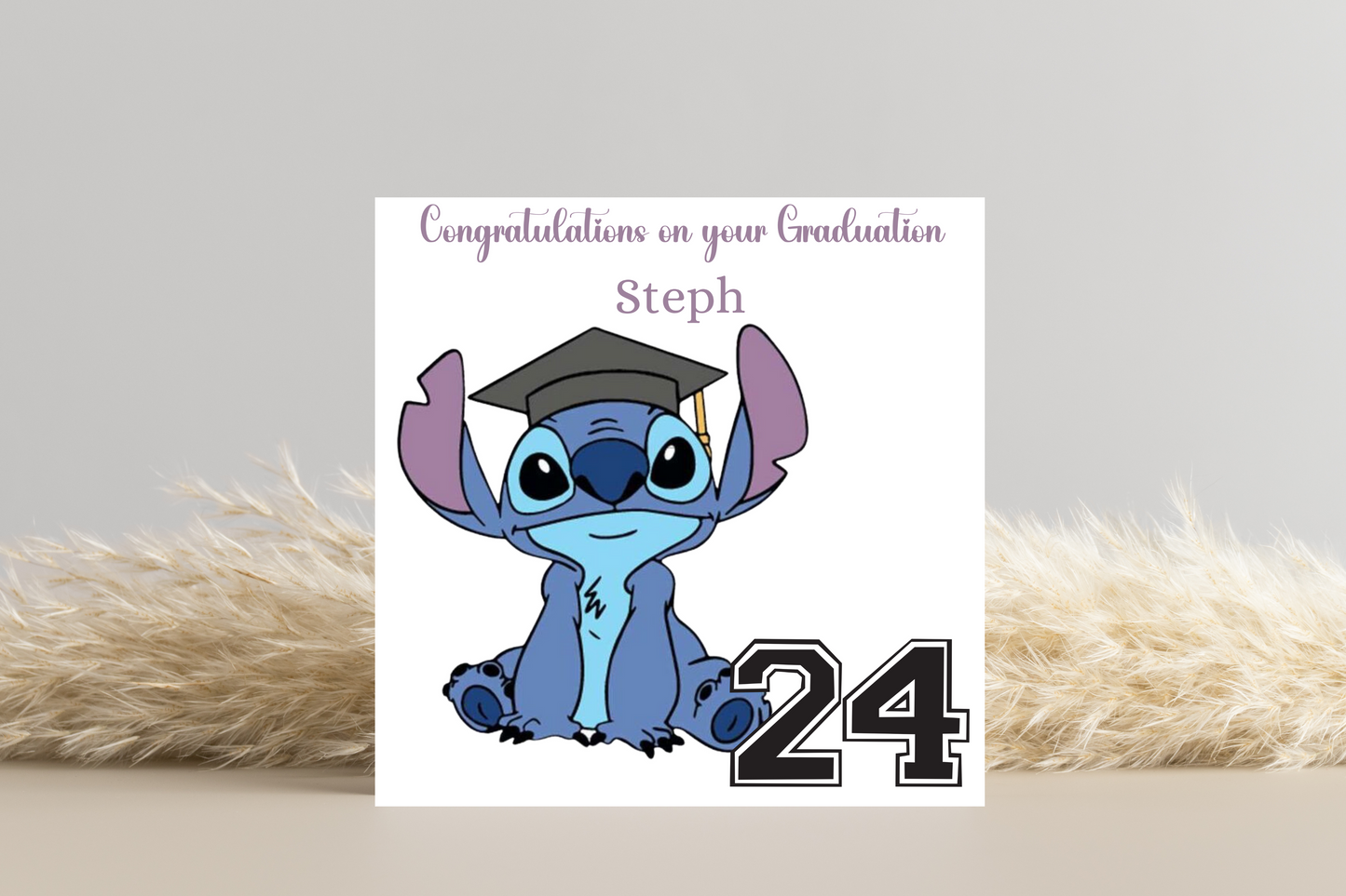 Personalised Lilo and Stitch Graduation Card | Congrats Grad 2024